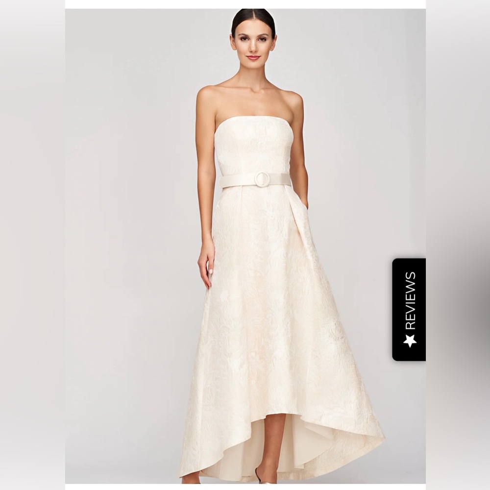 Kay Unger white midi dress